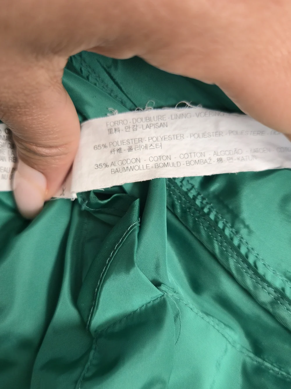 Zara Basic Kelly Green Hooded Full Zip Anorak Rain Jacket